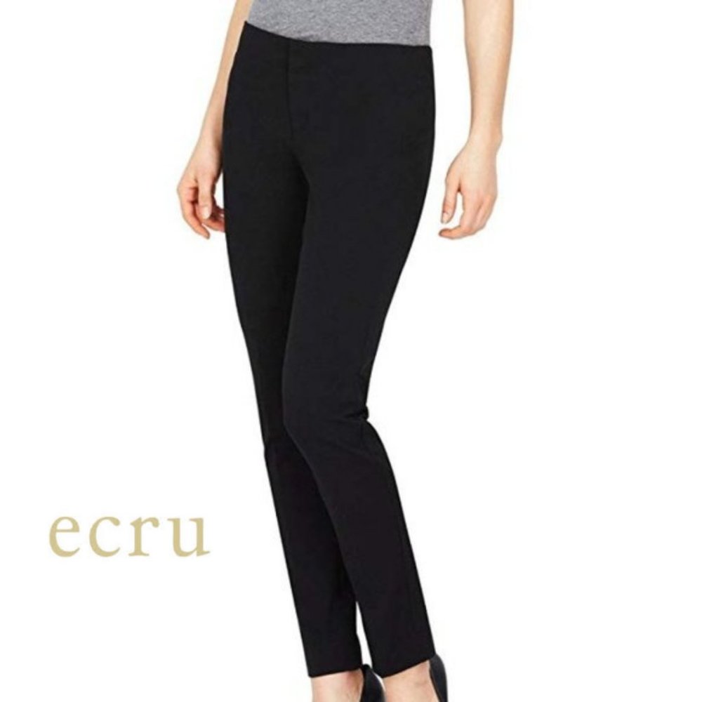Ecru Santana Slim Leg Trouser in Black